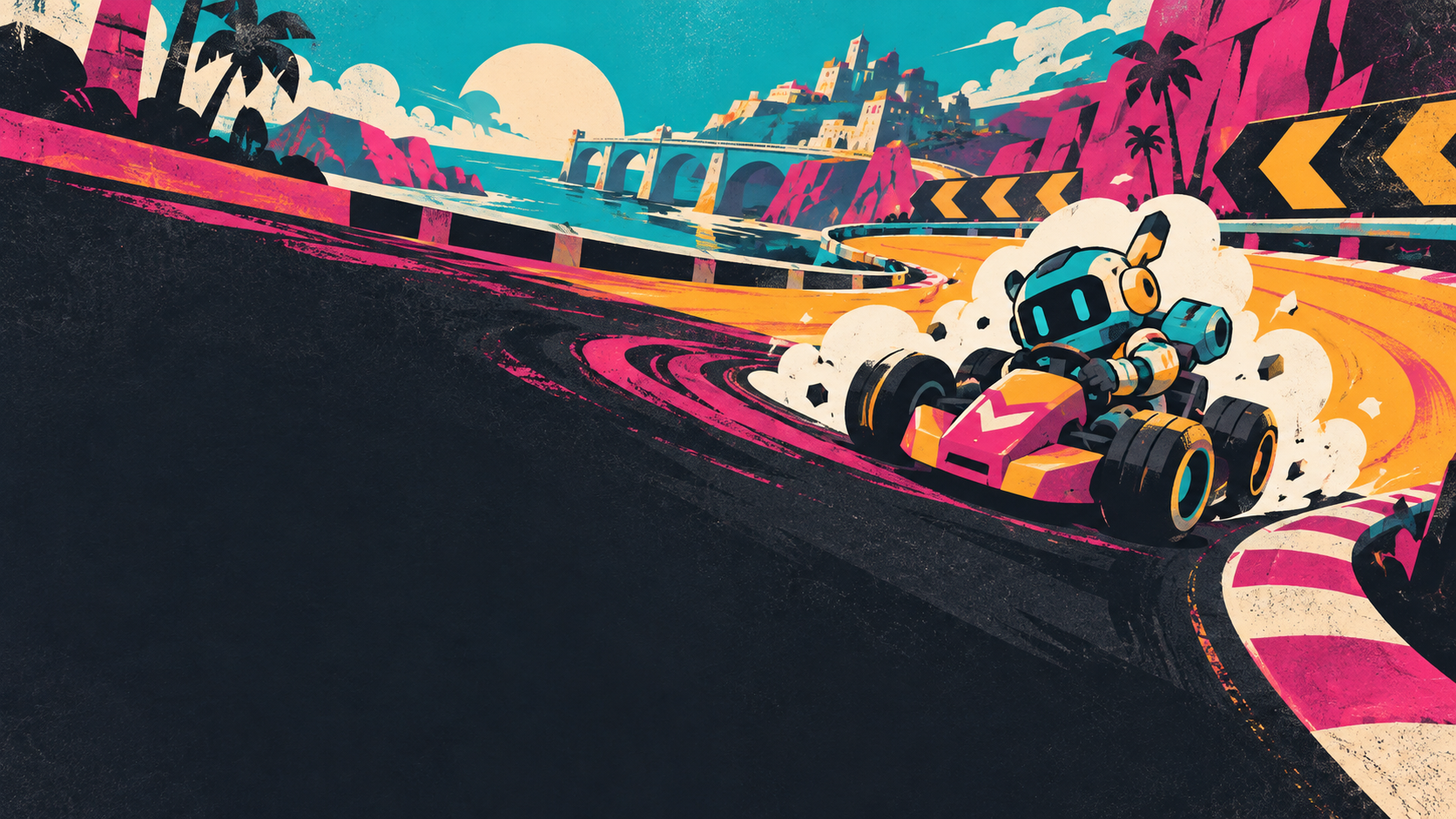 Carrera con mechs y habilidad de espada en Mech Karts